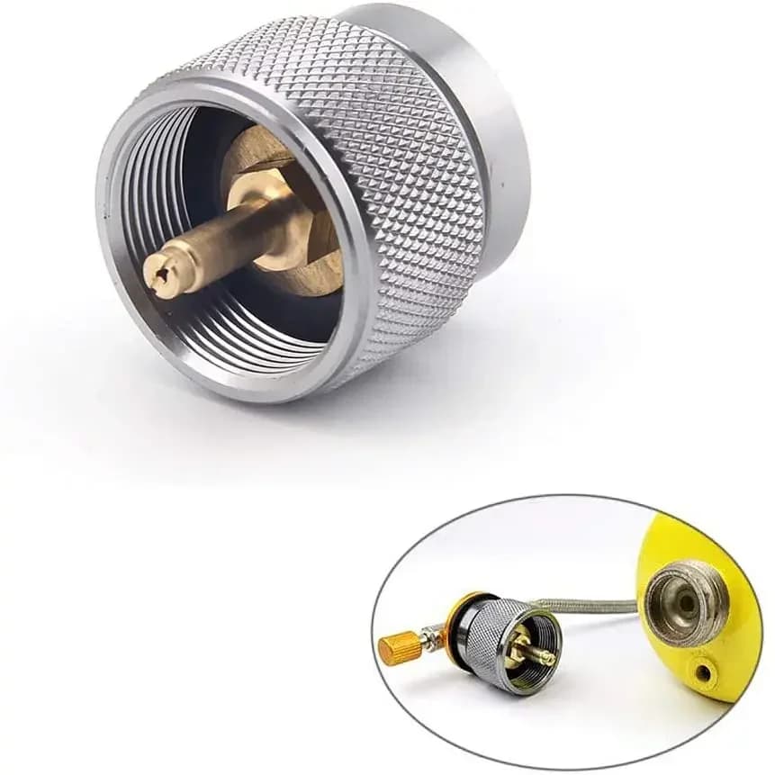 محول البروبان التخييم موقد غاز محول محول صمام البروبان اسطوانة علبة محول للتخييم في الهواء الطلق خزان الغاز