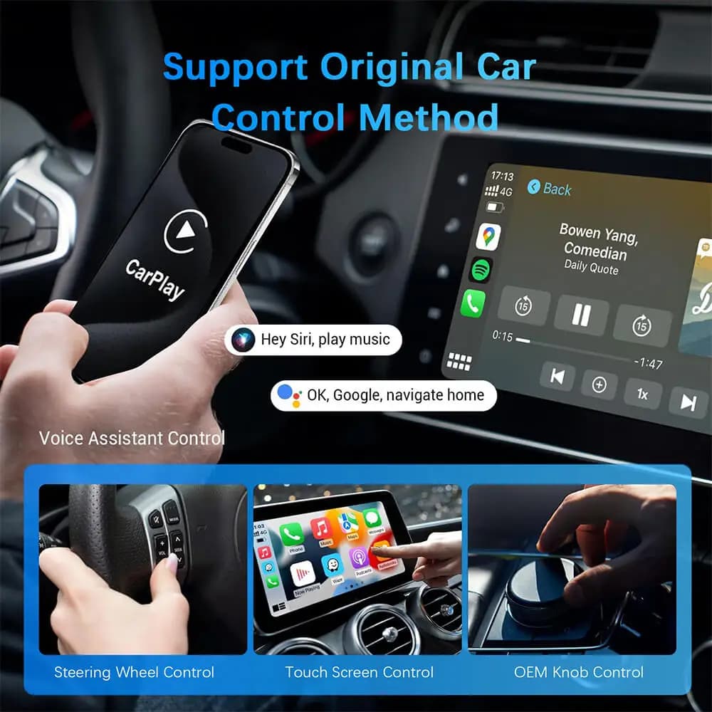 2-In-1 Android Auto Wireless Carplay Adapter Smart Mini Bt Wifi Usb Dongle For OEM Car Plug and Play WiFi Bluetooth Auto Connect - 6