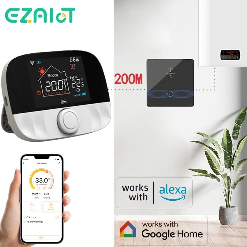 Tuya Smart Home Wifi Heating Thermostat  Wireless Floor Heater Water Gas Boiler Smart Life Temperature Controller Alexa Google