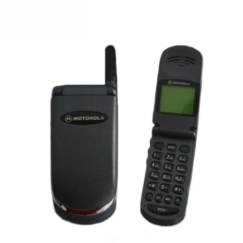 هاتف محمول كلاسيكي قديم Motorola V998 بتصميم صدفي قابل للطي مناسب كهاتف احتياطي تقليدي