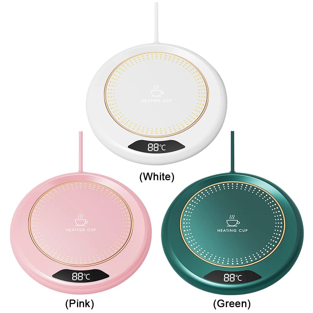 مدفأة أكواب قهوة مع 3 إعدادات حرارة - لوحة تسخين محمولة للسفر والمكتب والمنزل - 2