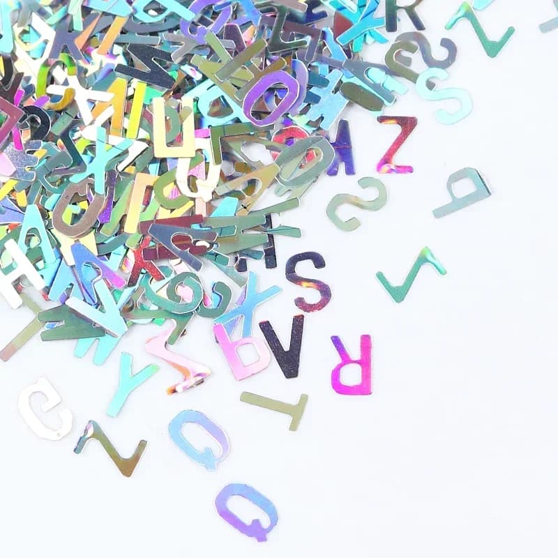 المجسم بريق الإنجليزية الأبجدية رقائق الراتنج سيليكون قالب حشو الليزر إلكتروني الترتر ل راتنجات الايبوكسي ملء اليدوية DIY بها بنفسك - 4