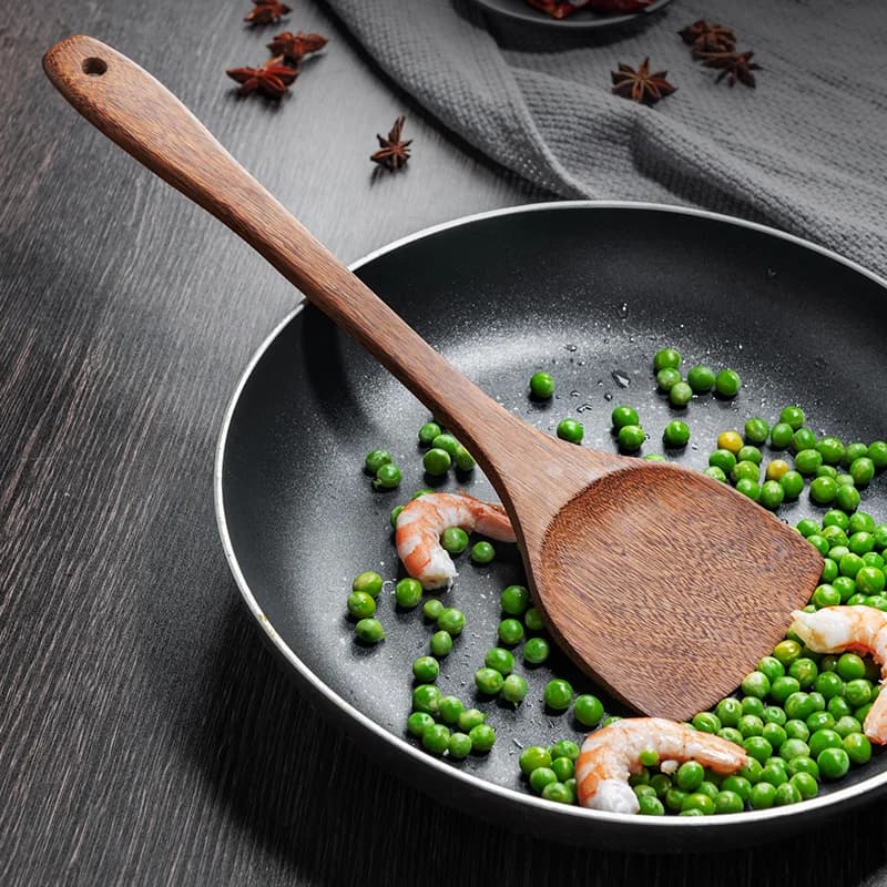 Kitchen Utensils Set Non-Stick  Cookware for Kitchen Wooden Handle Soup spoon spatula Rice spoon shovel Kitchen Accessories - 3