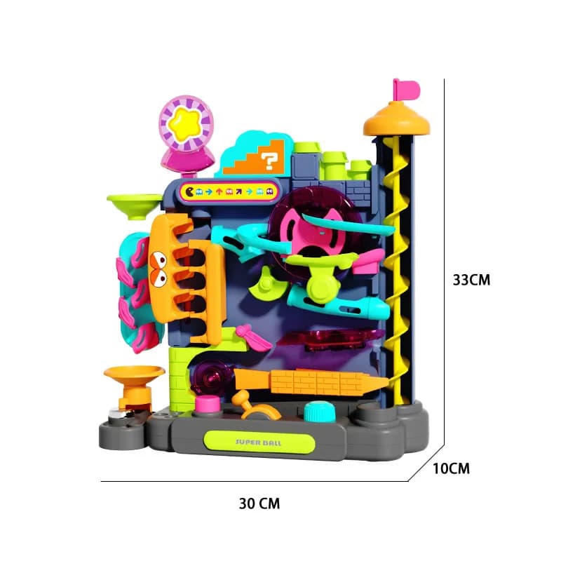 لعبة مونتيسوري تعليمية لعبة مغامرة مسار متعدد الطبقات نموذج كرة متدحرجة تفاعلية لتنمية ذكاء الأطفال - 3