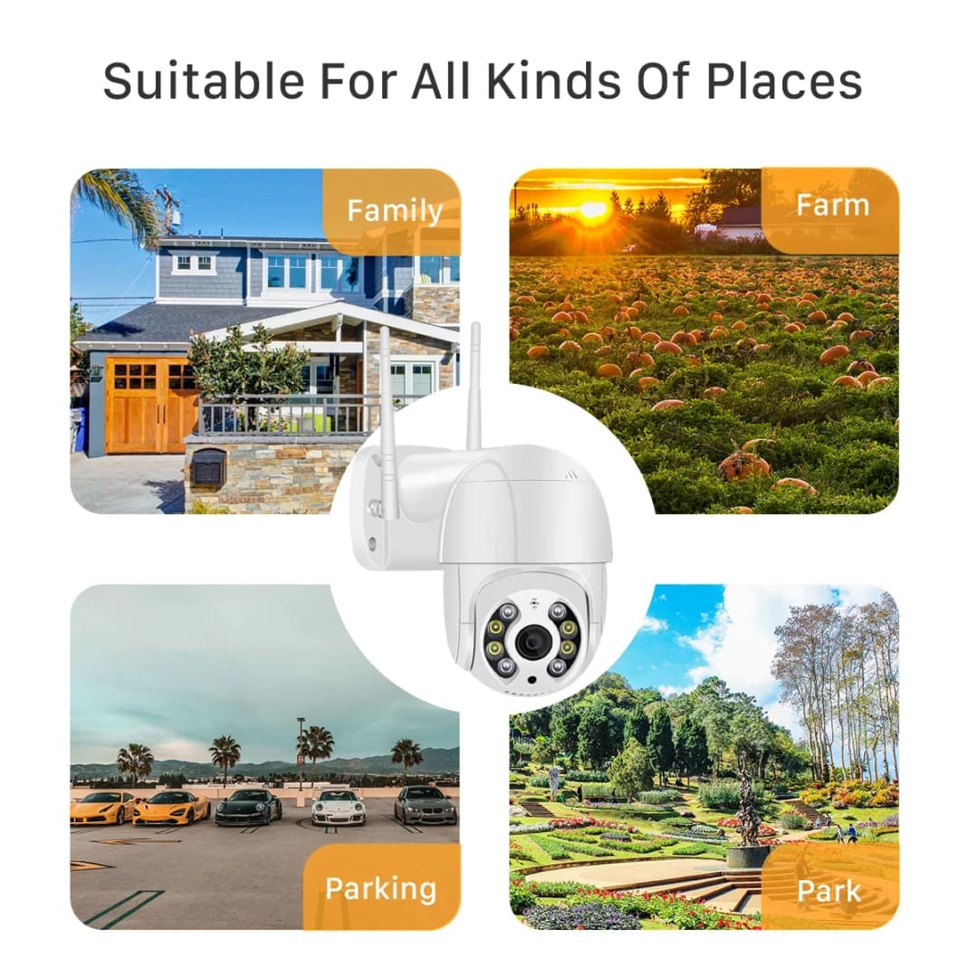 Outdoor V360pro 5MP 4K WiFi Security Camera, Full Color Night Vision, IP Smart Video Surveillance CCTV Home Monitor - 2