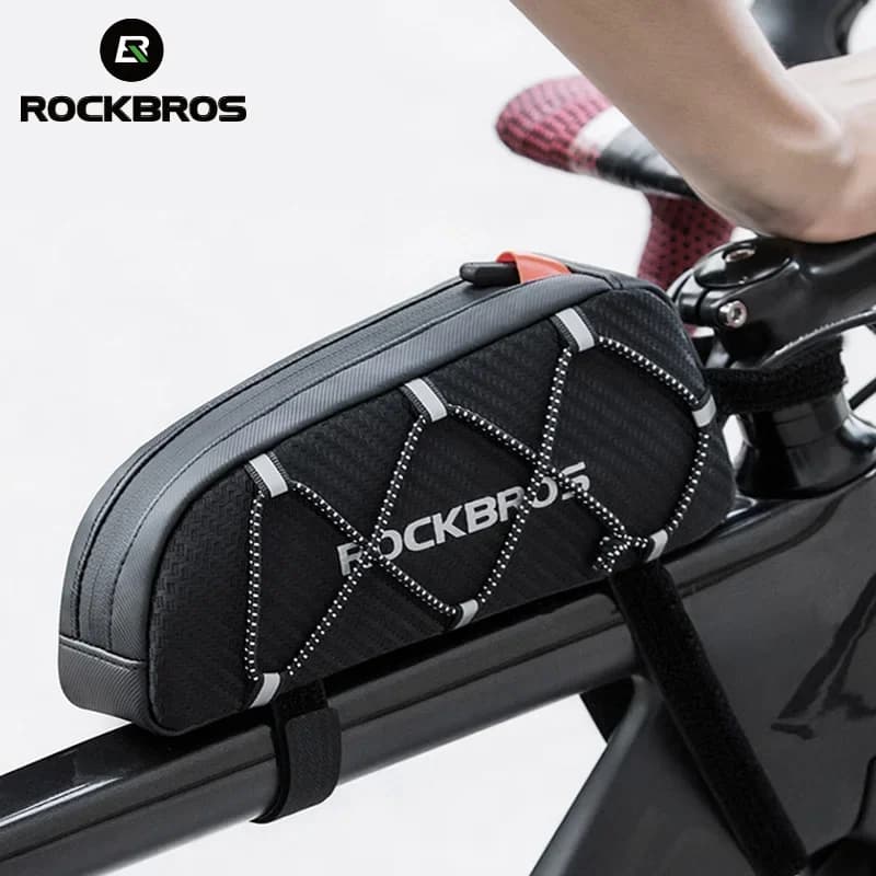 ROCKBROS Bike Bag Waterproof Reflective Front Top Frame Tube Bag Ultralight Bicycle Bag Cycling Bag Touring Riding Gear