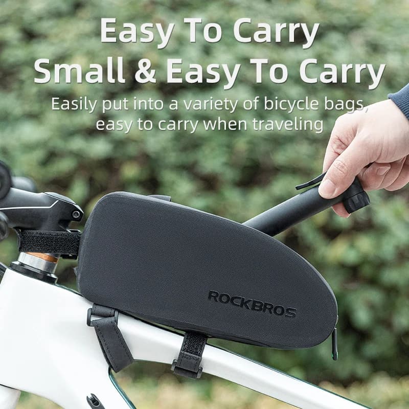 ROCKBROS Bike Pump 80PSI Schrader Presta Valve Bicyle Pump MTB Road Mini Portable Air Inflator nylon Cycling Pump Accessories - 5