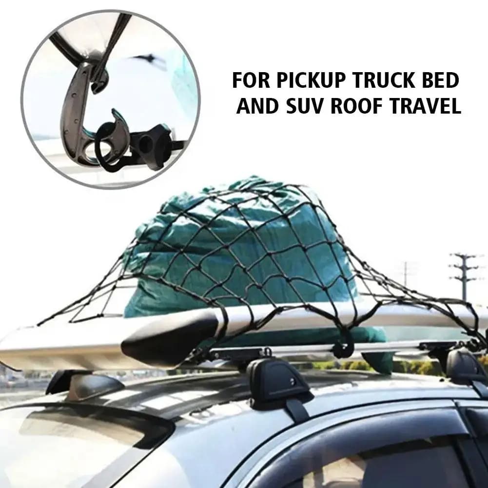 120x90cm Car Roof Rack Luggage Carrier Cargo Net Grid Mesh Roof Rack Net Interior Ceiling Cargo For Pickup Truck SUV Roof - 3