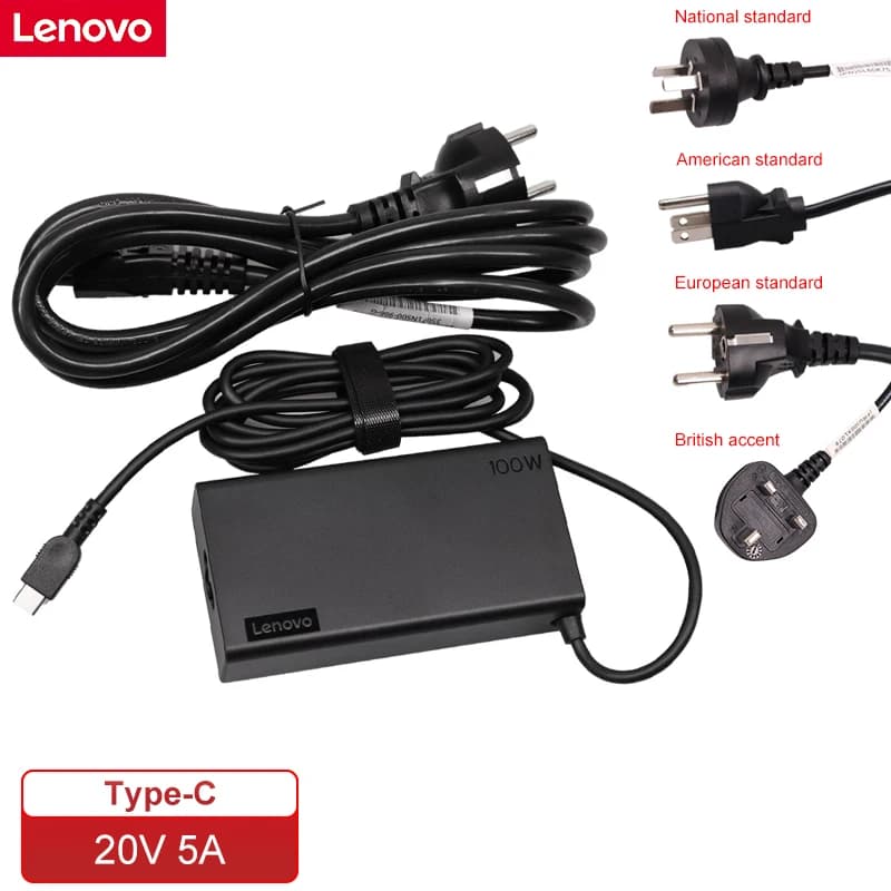 Lenovo ThinkPad original PD charger 100w Type-C laptop power supply 16+P adapter Thunderbolt USB-C power cord universal 20V5A - 2