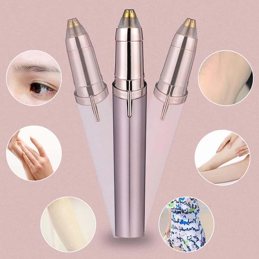 Womens Electric Eyebrow Trimmer Eye Brow Shaper Pencil Face Hair Remover For Women Automatic Eyebrow Shavers Pocketknife - 4