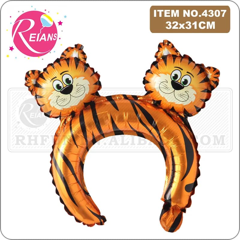 الكرتون التاج نفخ عصابة احباط بالون الأرنب الدب الحيوان بالون الأطفال اللعب عيد ميلاد الحزب الديكور الأطفال هدية - 5