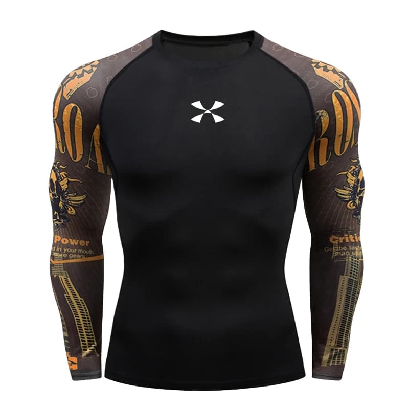 Cody Lundin Men's Compression Gym Wear Swim T Shirt Wholesale Men Gym Wear Slim Fit Rash Guard Compression T Shirt - 3