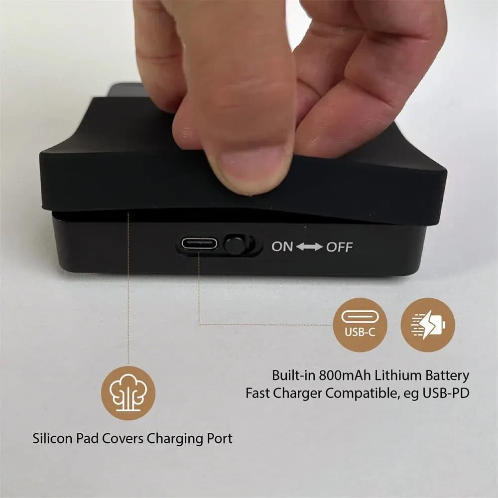 ميني كوفي نانو ميزان قهوة مع مؤقت ميزان إسبريسو مع مستشعر لمسي للوزن التلقائي وغطاء سيليكون - 4