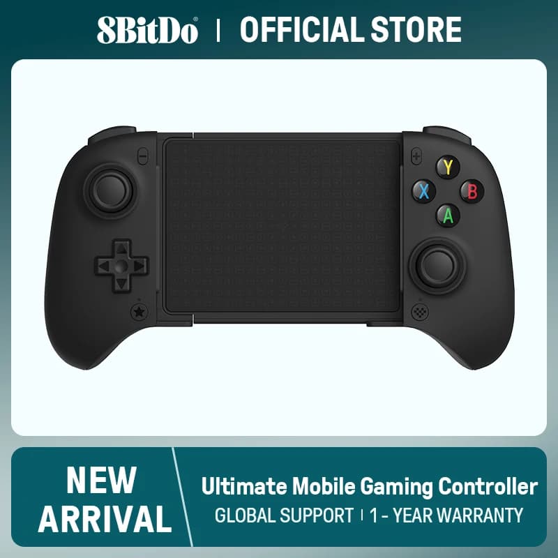 وحدة تحكم ألعاب الهاتف المحمول 8BitDo-Ultimate بلوتوث لأجهزة الأندرويد، مع عصي تحكم ومشغلات تأثير هول