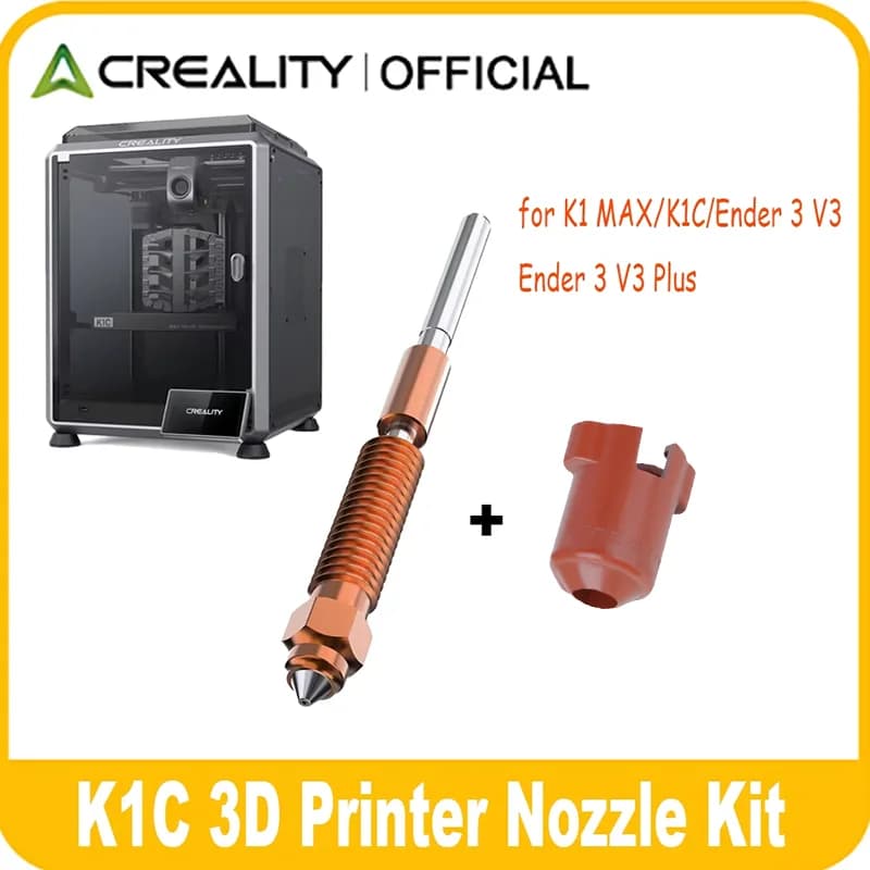 Creality K1C Nozzle Unicorn Quick-Swap Nozzle Kit Copper Alloy and Hardened Steel Nozzle for K1C/K1 MAX/Ender 3 V3 3D Printer