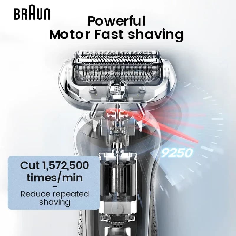 Braun Series 6 Pro Electric Shaver 62-S1200s for Men Wet and Dry Razor Turbo Gentle Shaving Modes with Precision Trimmer Pouch - 2