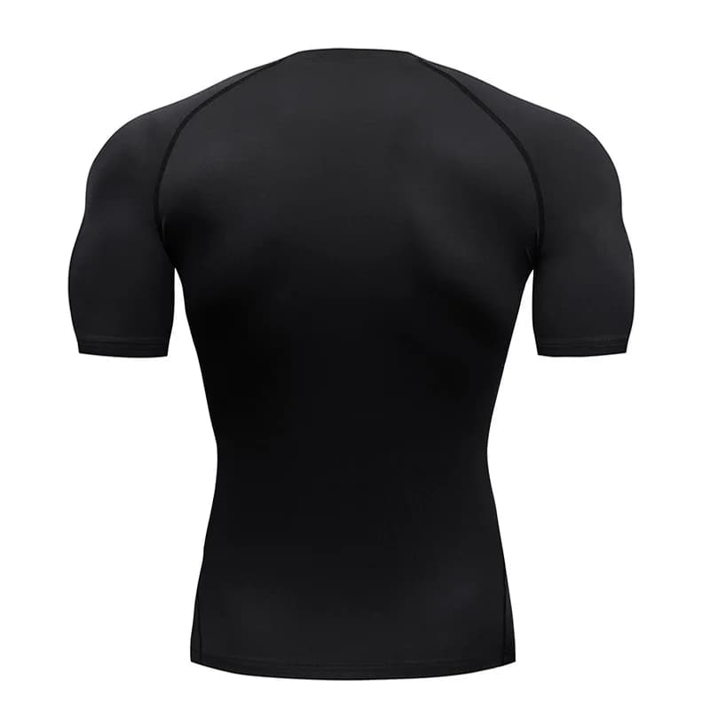 Bat Printed Men's Tight T-Shirt Running Compression Compression T Shirt Gym Fitness Jogging Short Sleeve Male Casual Shirt Tops - 2