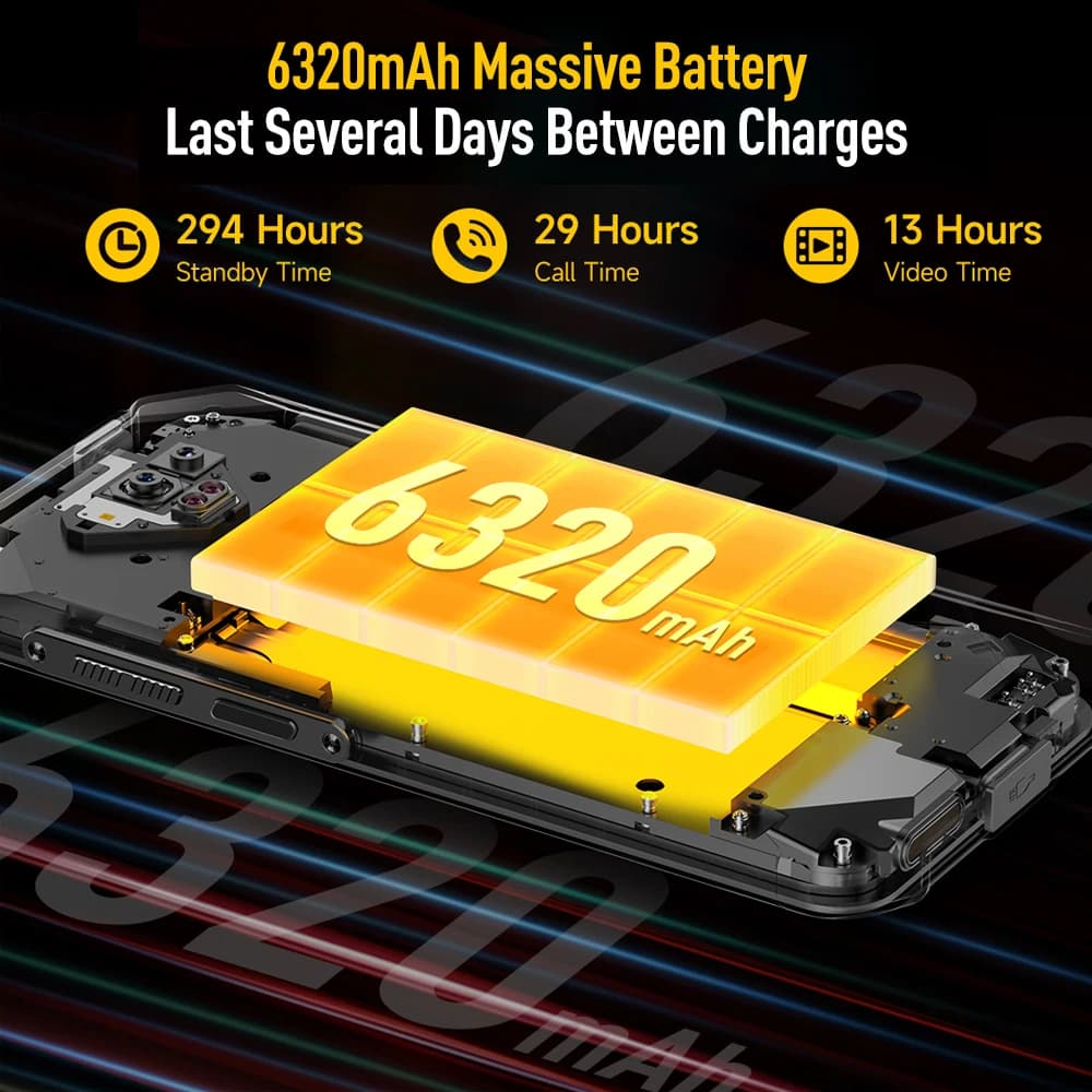 Ulefone Armor X13 Up to 12GB+64G Android 13， 6320mAh 50MP 6.52"NFC 4G ，GPS Global Version - 3