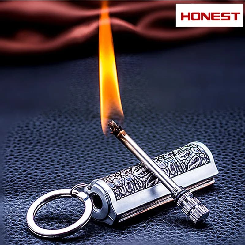 HONEST Outdoor Match Multifunctional Camping Lighter Waterproof Portable Lighter Waterproof Metal Outdoor Survival Tool - 2