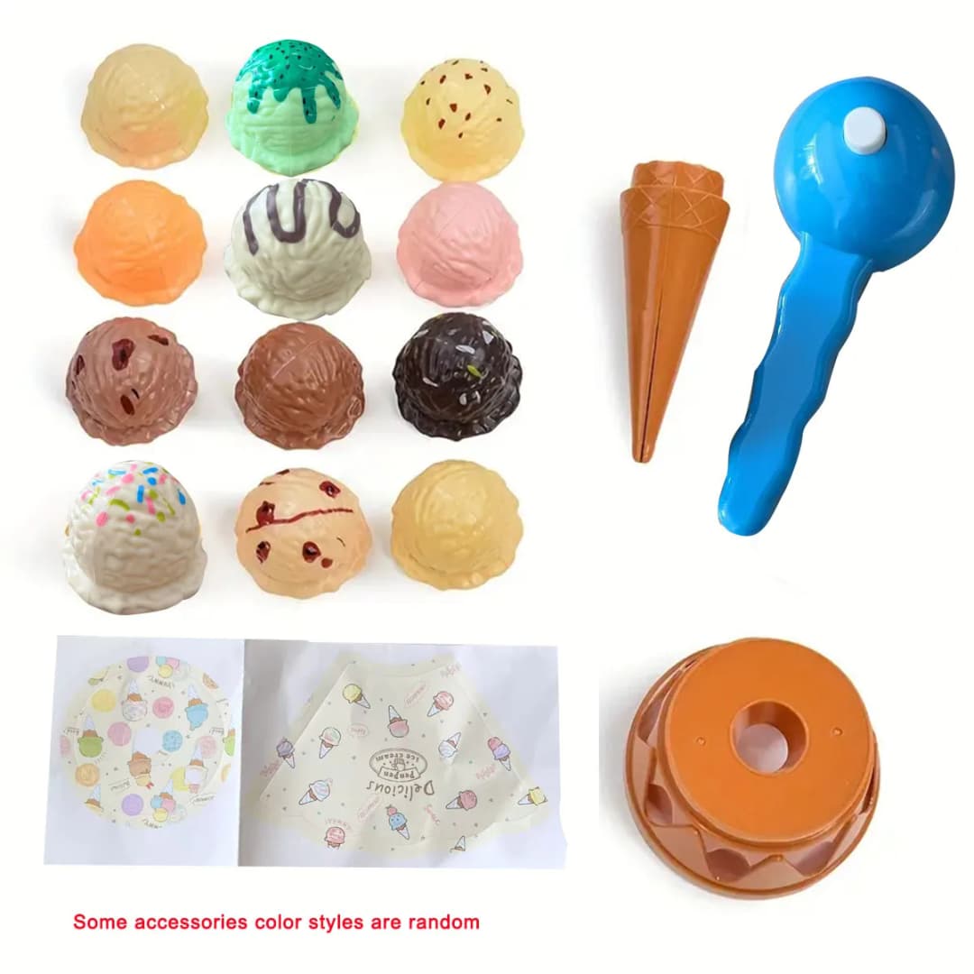 لعبة مطبخ محاكاة طعام للأطفال، آيس كريم، ألعاب تظاهرية، تعليمية، هدايا - 5