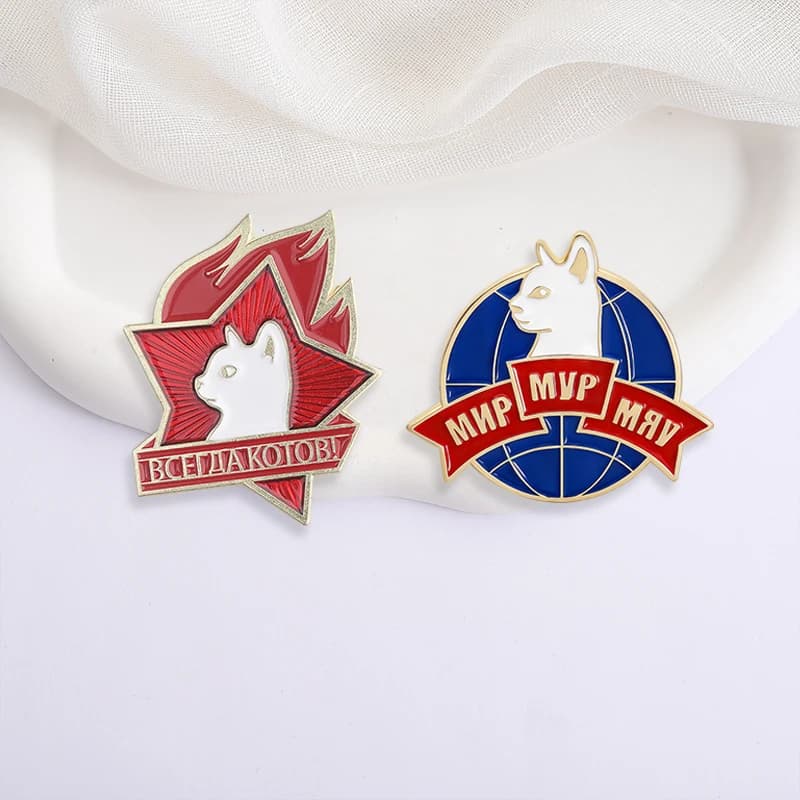 Мир Мур Мяу Planet Cats Brooch Enamel Pin Всегда котов Cat Star Brooches Creative Jewelry Gift for Friends - 5