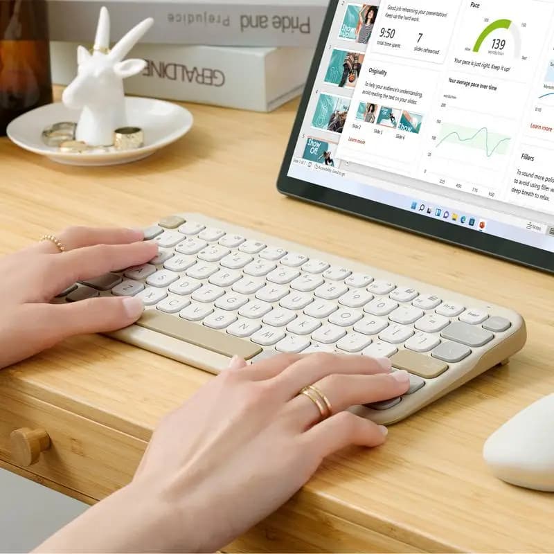 لوحة مفاتيح لاسلكية ASUS Marshmallow Keyboard KW100 - 2