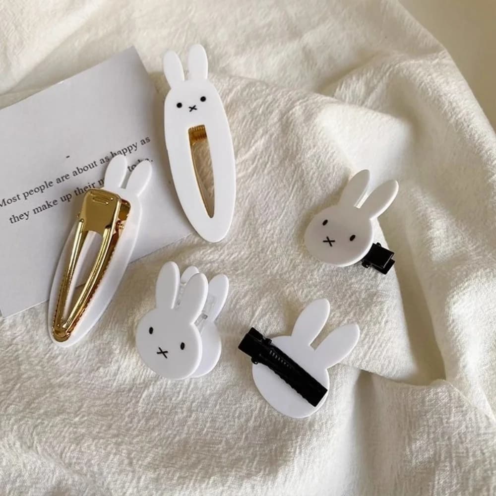 Cute Miffy Kawaii Ins Hair Decoration Clip Princess Bangs Clips Sweet Cool Rabbit Y2K Personality Headwear Student Girl Gifts - 2