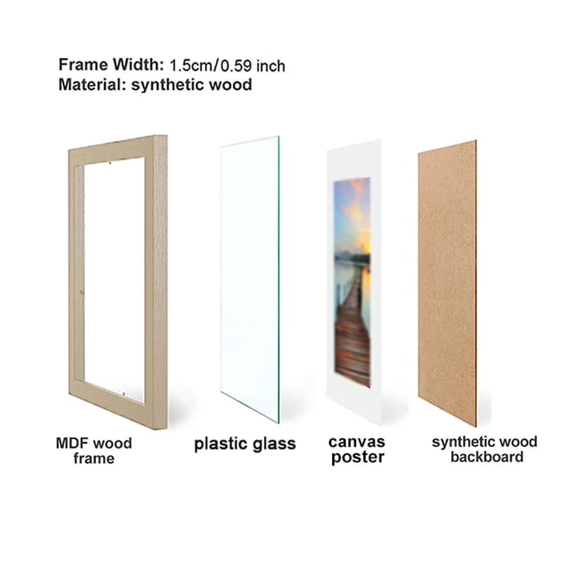 1/2/3pcs Wood Picture Frame A4 8X12in Honors Certificate Document Frame Wooden Photo Frame for Wall Hanging Desktop Disply - 6