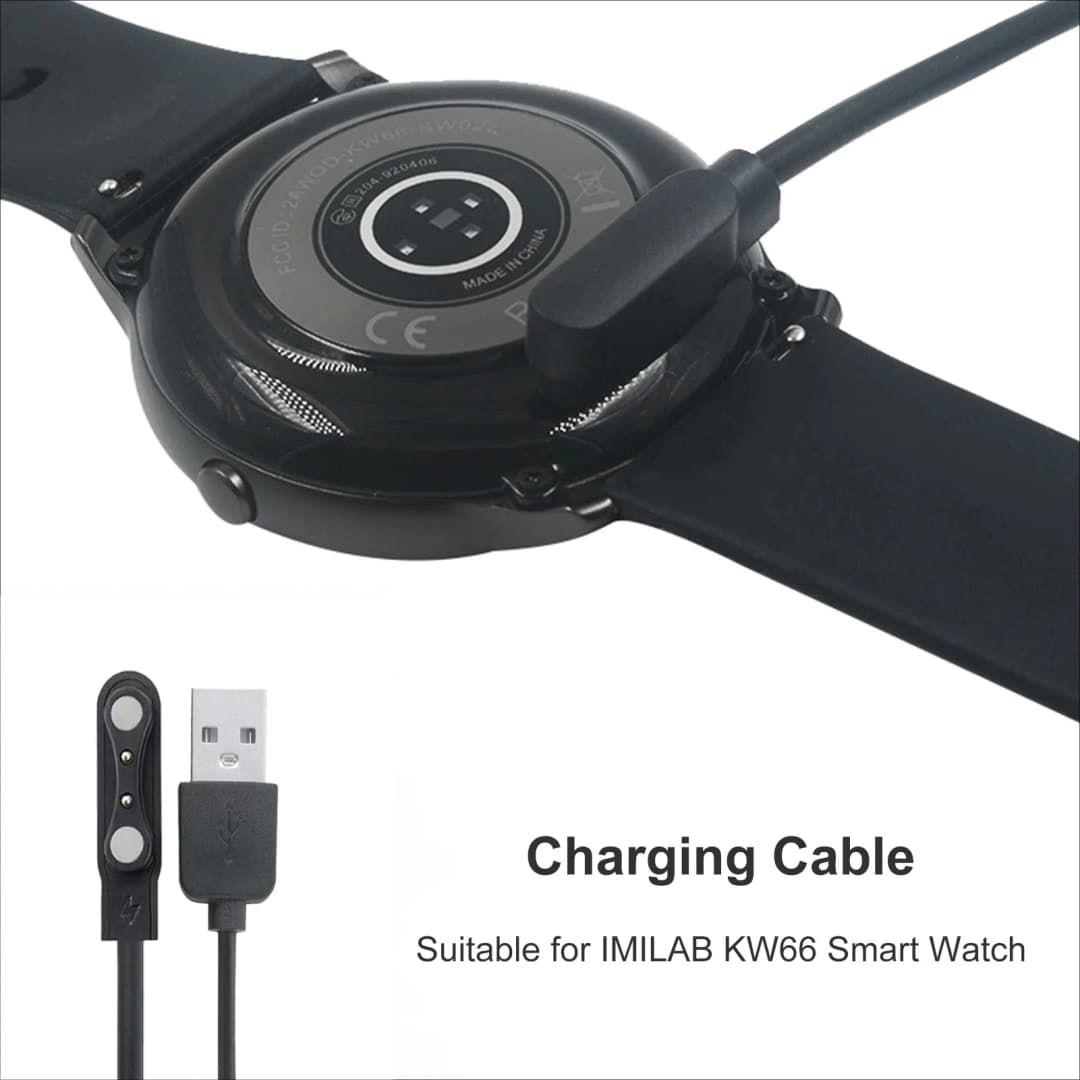 كابل شحن USB لساعة Xiaomi IMILAB KW66 الذكية Haylou Solar RT LS05/Ticwatch GTX CXB01/YAMAY SW022 W26