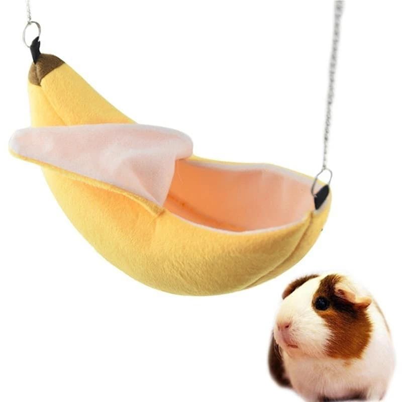 Hamster cotton nest banana Shape House Hammock Bunk Bed House Toys Cage For Sugar Glider Hamster Small Animal Bird Pet Supplies - 6
