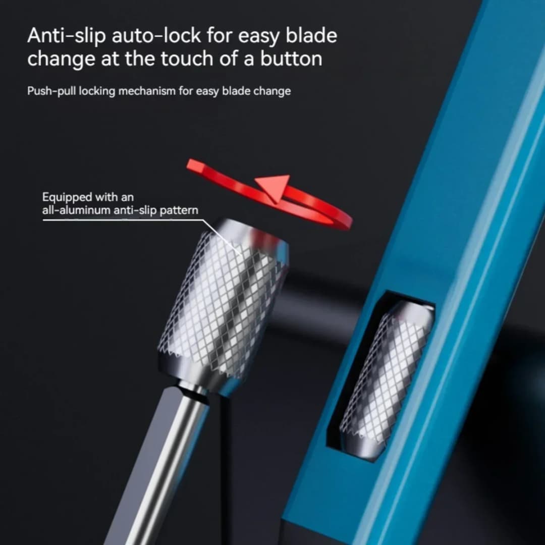 سكين نحت بمقبض ألمنيوم على شكل قلم مع 5 شفرات فنية على شكل حدوة حصان قابلة للاستبدال سكاكين خارجية - 3