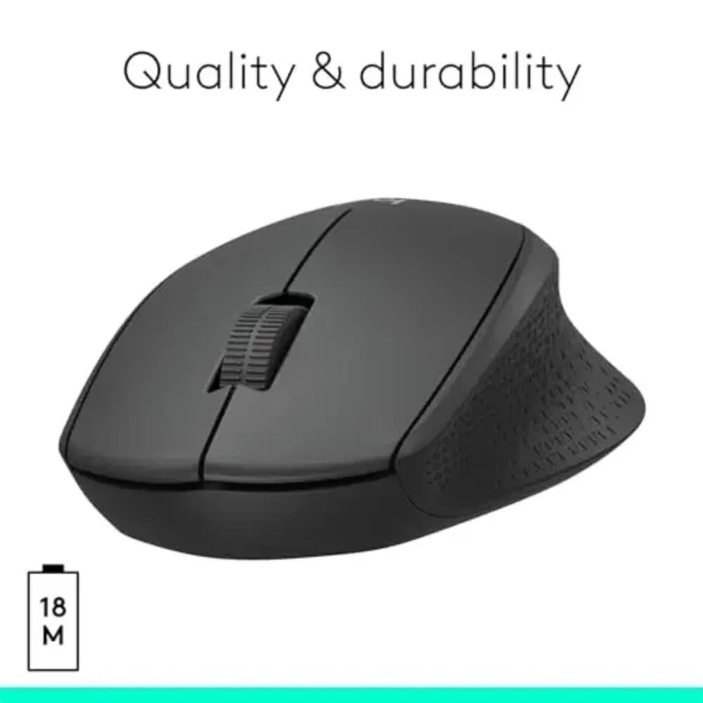 Logitech M330 Ergonomic Contour Wireless Silent Mouse Comfort Grip Design Quiet Click for Office Home PC Computer Accessories - 3