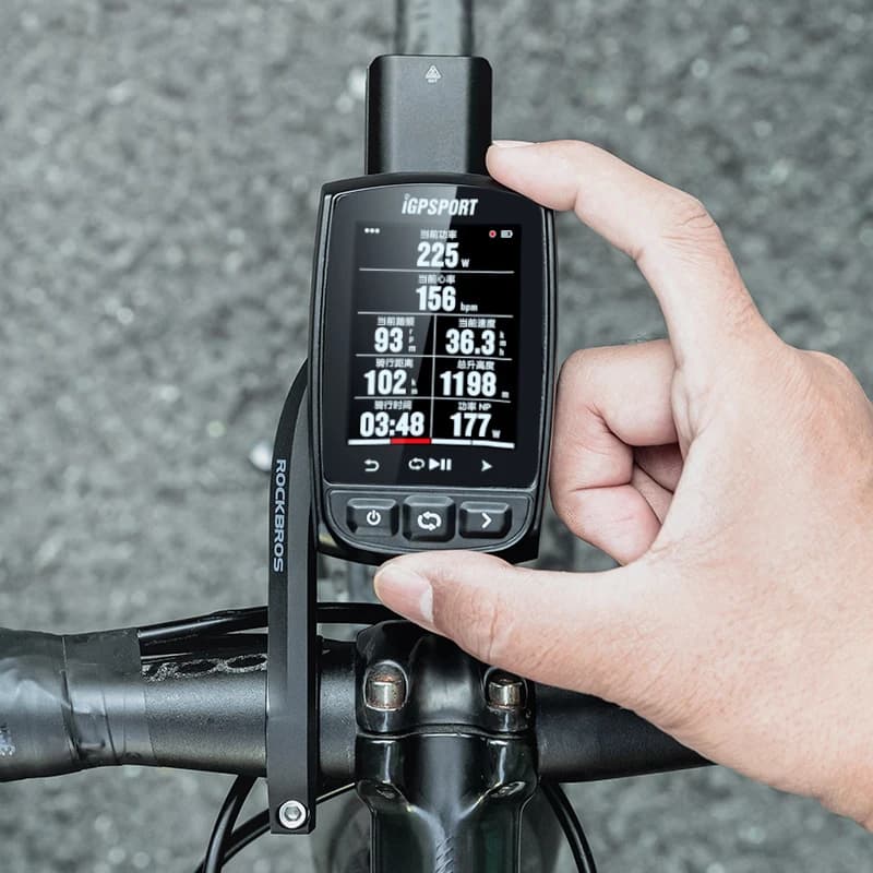 ROCKBROS إضاءة دراجة RHL1000-1500 حامل إضاءة من النايلون حامل كمبيوتر ركوب الدراجات لتركيب IGS Garmin Bryton GoPro - 6