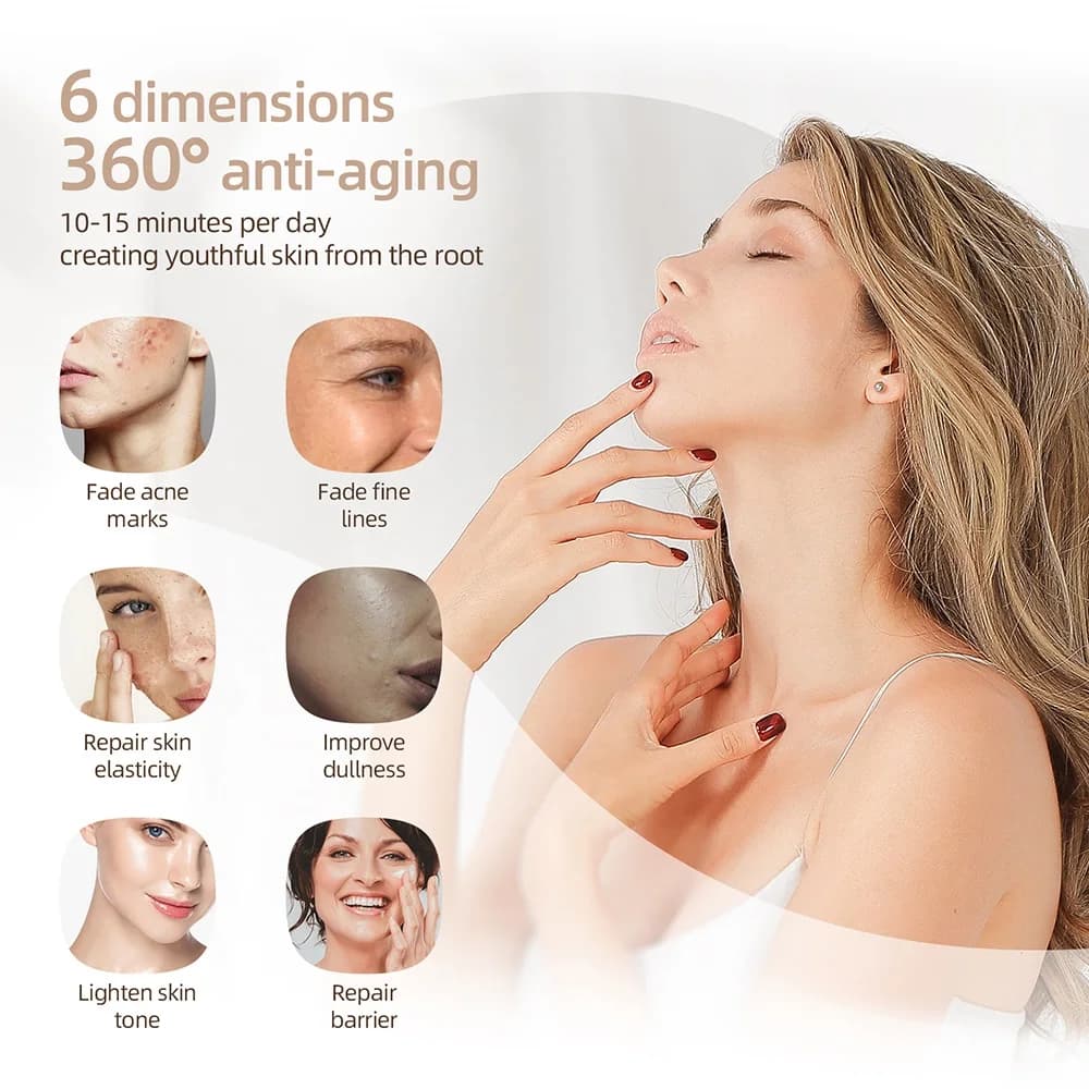 قناع الوجه السيليكون LED بتقنية الفوتون و7 ألوان، ثلاثي الأبعاد، علاج بالضوء الأحمر للعناية بالبشرة، إصلاح الجلد، وإشراق البشرة، استخدام لاسلكي - 3