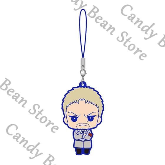 Official Anime Attack on Titan Sasha Braus Reiner Braun Cosplay Rubber Pendant Cartoon Capsule Keychain Keyring Accessories Gift - 3