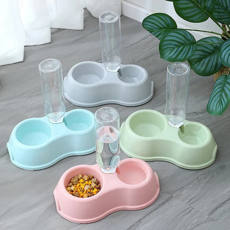 Hot cat bowl Dog bowl automatic drinking and feeding one double bowl cat food bowl drinking bowl pet supplies - 5