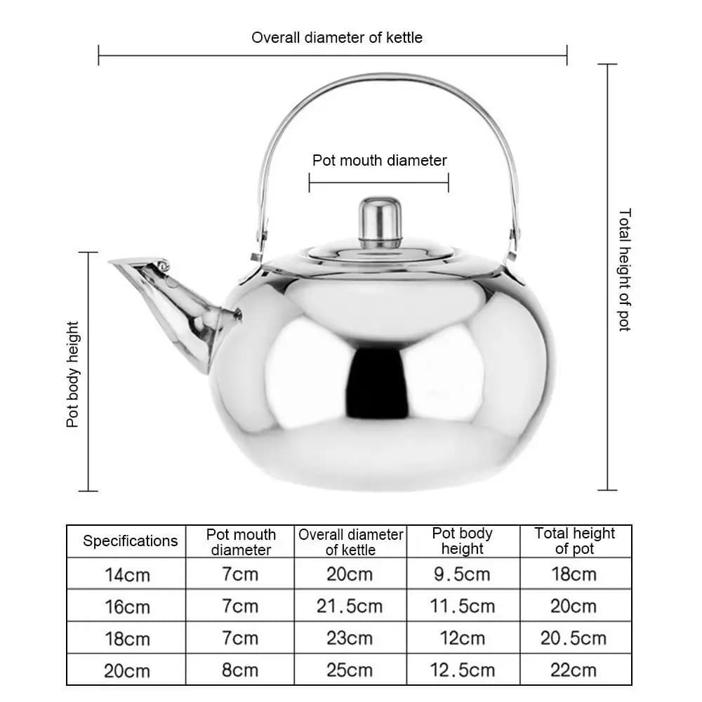 Stainless Steel Water Kettle Teapot With Infuser Filter Coffee Kettle Green Oolong Tea Jug Home Office Tea Coffee Tools Cookware - 6