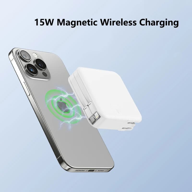 10000mAh Magsafe Power Bank with Cable Wall Charger Magnetic Wireless 22.5W Fast Charger for iPhone 16 iWatch Airpods Powerbank - 3