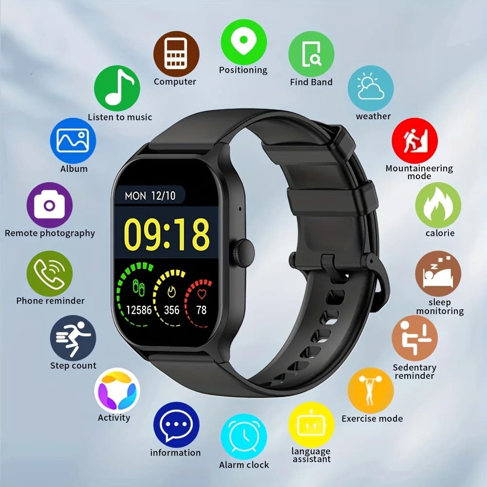 Smartwatch 5cm TFT Display 1ATM waterproof 3D Cube Cool U 123+sports mode camera control couple gift Smart Watch for Android iOS