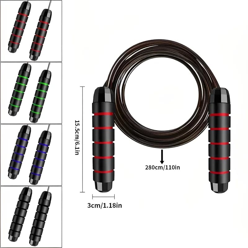 Jump Rope Steel Wire Skipping Exercise Adjustable Jumping Fitness Workout Training Home Sport Equipment Tangle-Free Student - 6