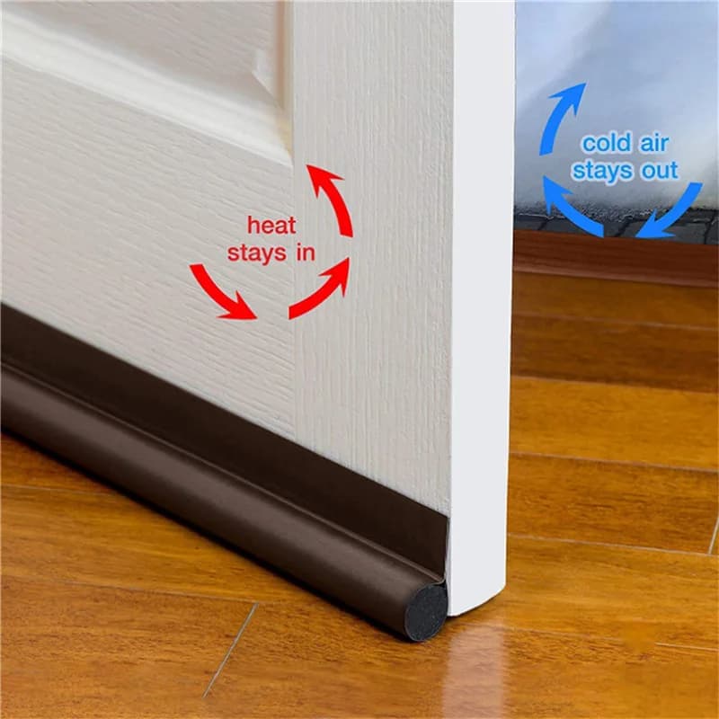 Adjustable Door Bottom Seal Strip Weather Strip Under Door Draft Stopper Thicker Anti-Cold Gap Blocker Sealing Weather Strip - 3