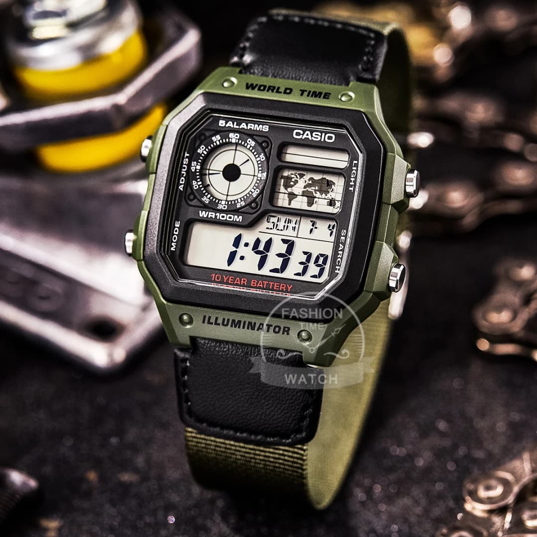 Casio Men's Retro Digital Watch Multifunctional Classic Style Timepiece AE-1200WHB-3B - 4