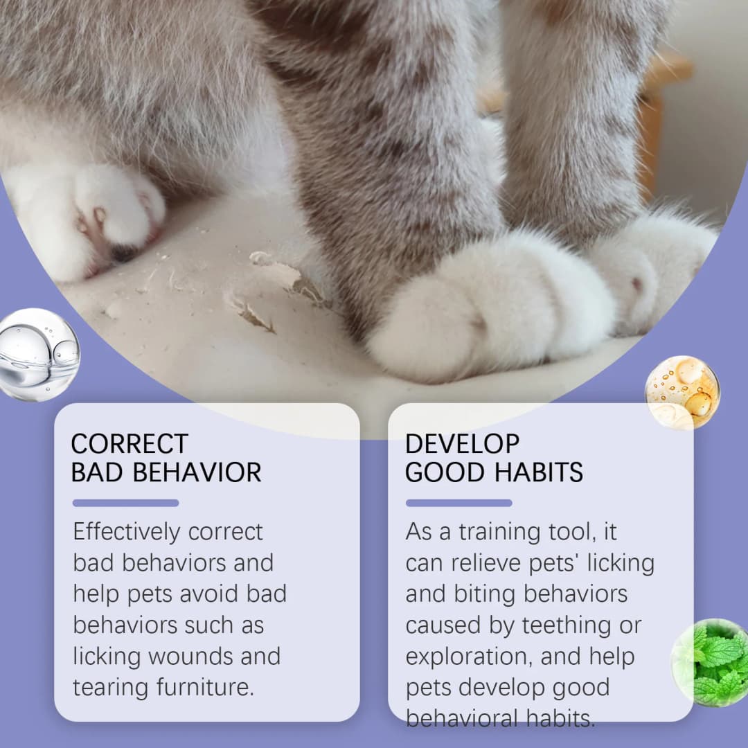 Cat Anti-Scratching Spray -Bitter Formula Deters Licking, Repels Pets from Scratching & Biting, Protects Furniture, Anti-Chewing - 3