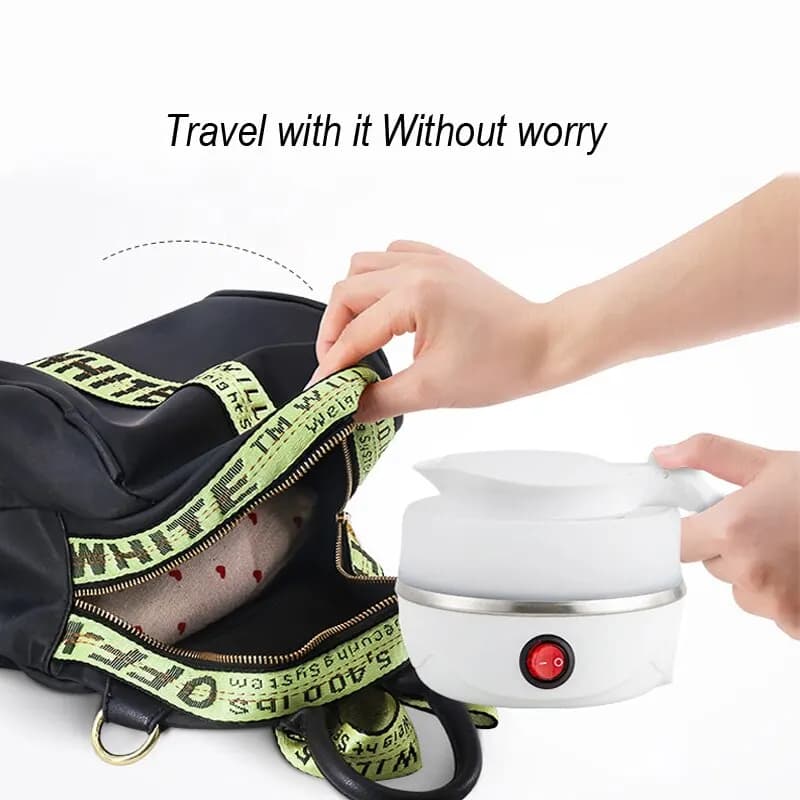 Foldable And Portable Teapot Water Heater 600ML Household Travel Electric Water Kettle 220V Kitchen Appliances Water Boiling Pot - 2