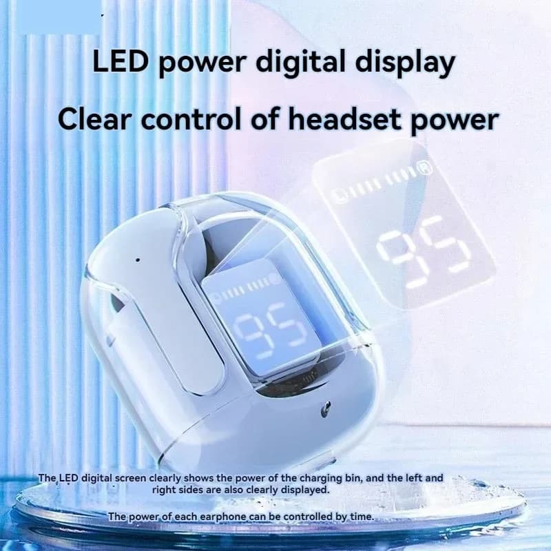 T6 TWS Earbuds Wireless Bluetooth 5.0 Sport Gaming Headsets Noise Reduction Mic Stereo Headphones With LED Power Digital Display - 6
