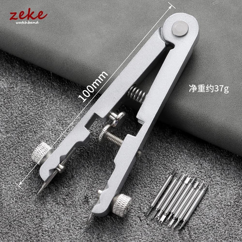 مجموعة أدوات إزالة وتركيب أساور الساعات، تشمل كماشة وملقط، إكسسوارات فضية - 4