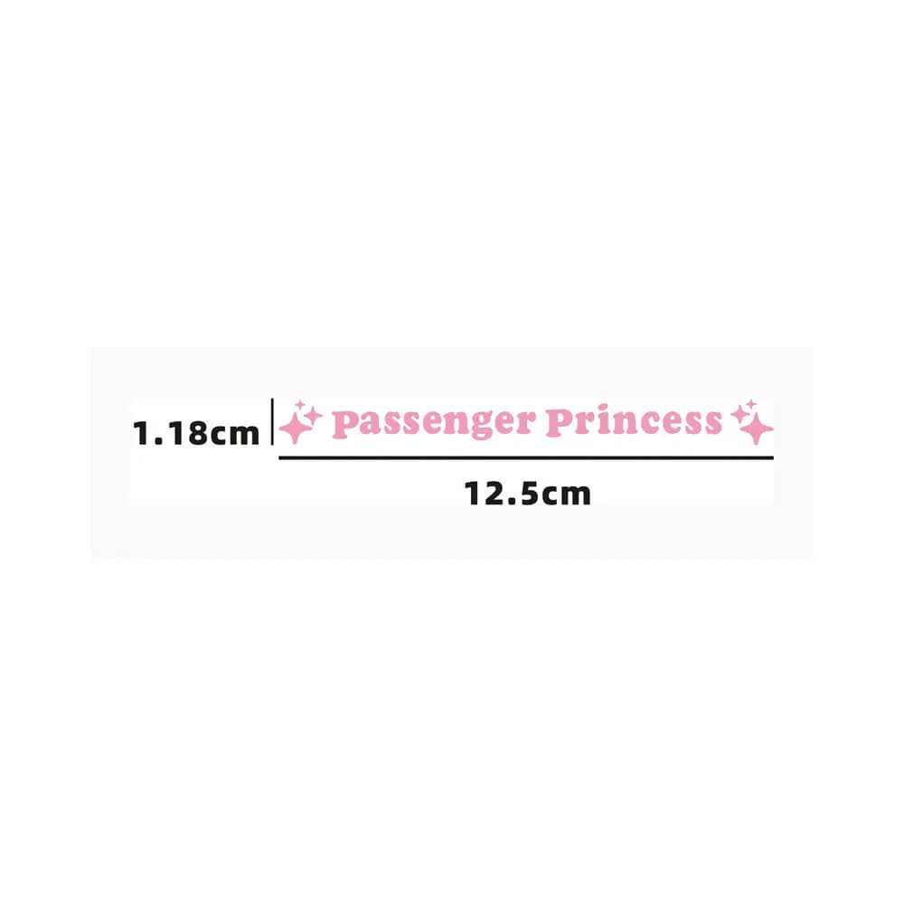 Car Stickers Fun Mirror Decorative Sticker Passenger Princess Waterproof Sticker Mirror Cover Film Woman for Universal Model - 3