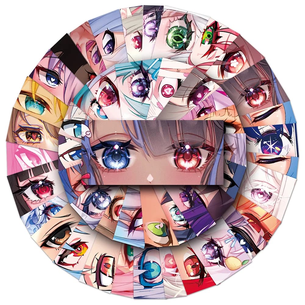 10/30/50PCS ACGN Stickers Funny Cartoon Sticker Anime Character Eye Decals DIY Luggage Laptop Car Bike Skateboard Kids Toy - 4