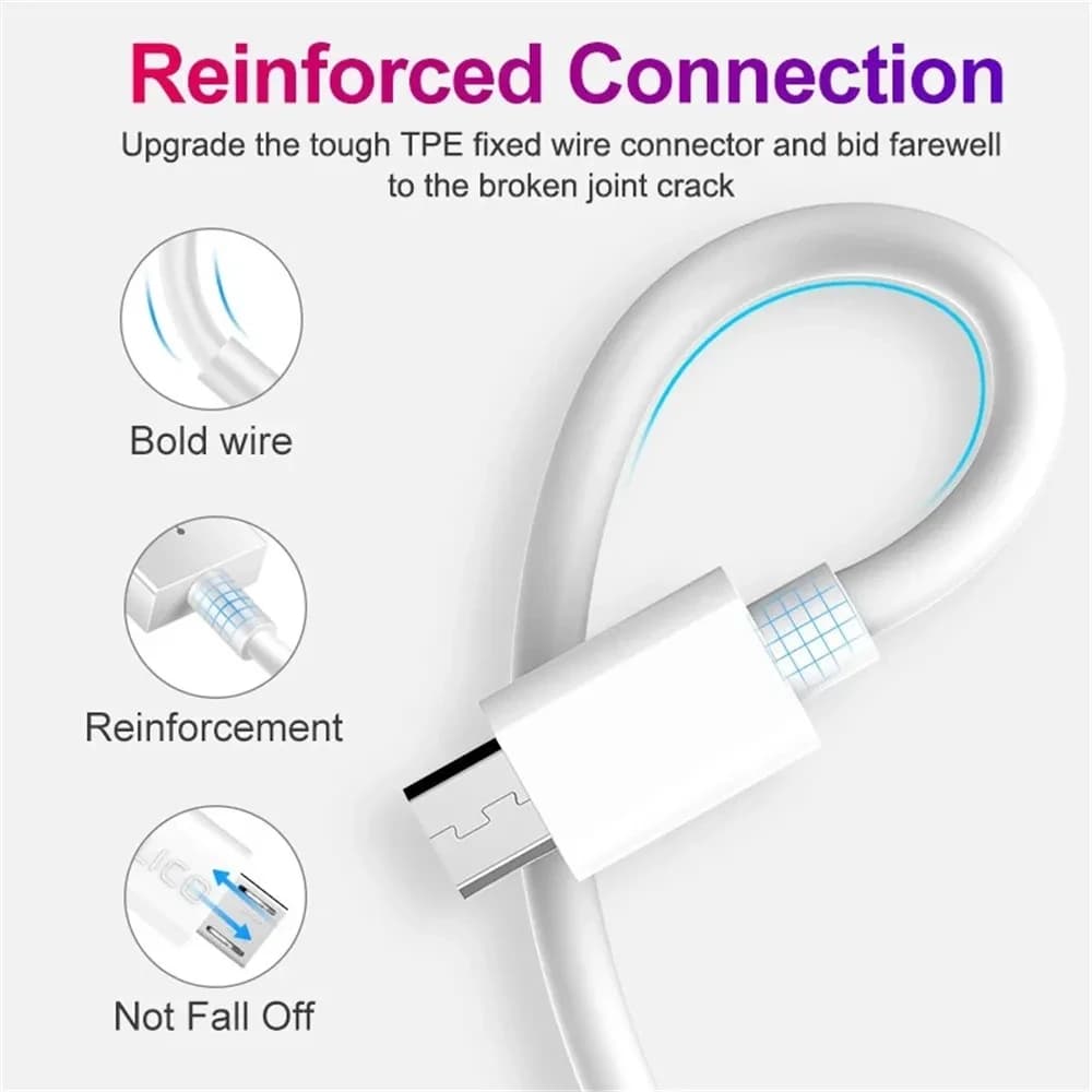 Micro USB Cable 5A Fast Charging Wire Mobile Phone Micro USB Cable For Xiaomi Samsung Andriod USB Type C 7A 10A Data Cable Cord - 2