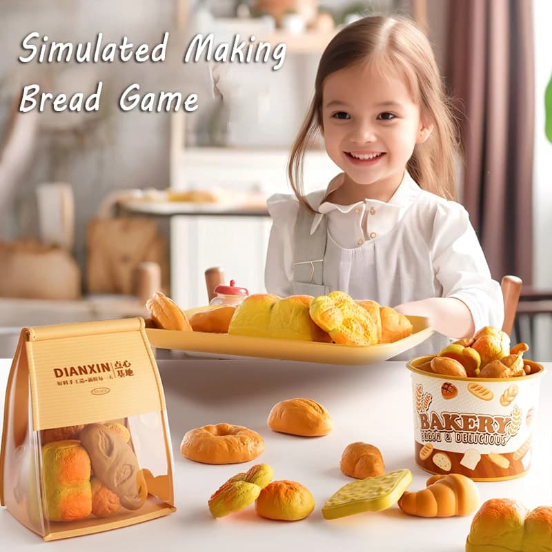 Children Pretend Play Kitchen Toys Sets Simulation Dessert Bread Food Cooking Games Play House Party Activities Games Girl Toys - 2